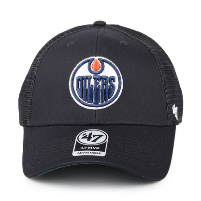 47 Brand NHL Edmonton Oilers Trucker Cap Branson MVP - Marineblau