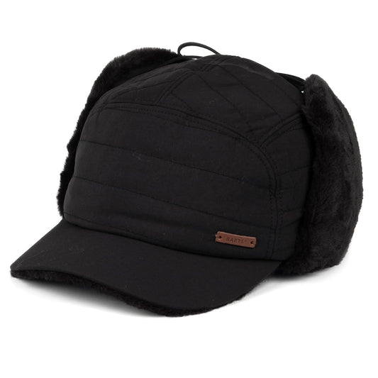 Barts Meddison Kunstfell Ohrenklappen Baseball Cap - Schwarz