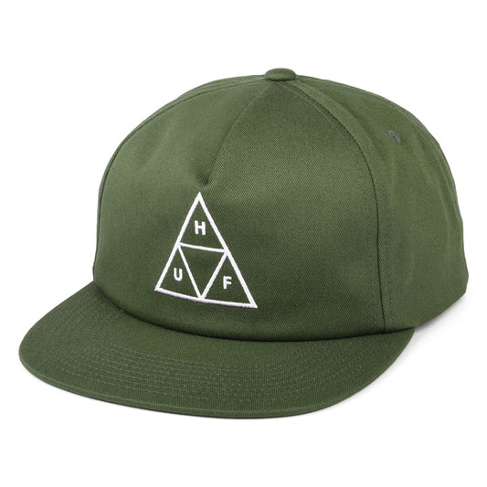 HUF Triple Triangle Unstrukturierte Snapback Cap - Olivgrün