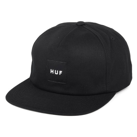 HUF Box Logo Unstrukturierte Snapback Cap - Schwarz