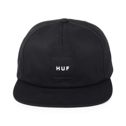 HUF Box Logo Unstrukturierte Snapback Cap - Schwarz