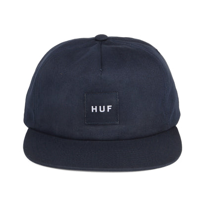 HUF Box Logo Unstrukturierte Snapback Cap - Marineblau