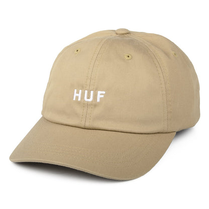 HUF Original Logo Baseball Cap mit gebogenem Visier aus Baumwolle - Hellbraun