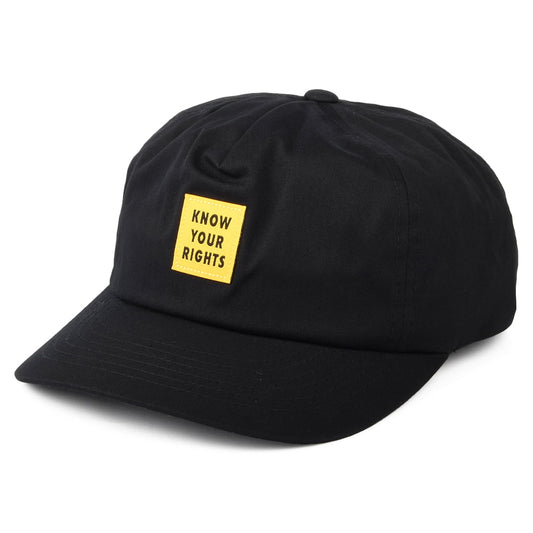 Brixton Know Your Rights Joe Strummer Flaches Profil Baseball Cap - Schwarz