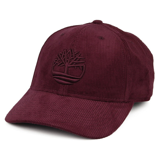 Timberland Logo Kord Baseball Cap - Weinrot