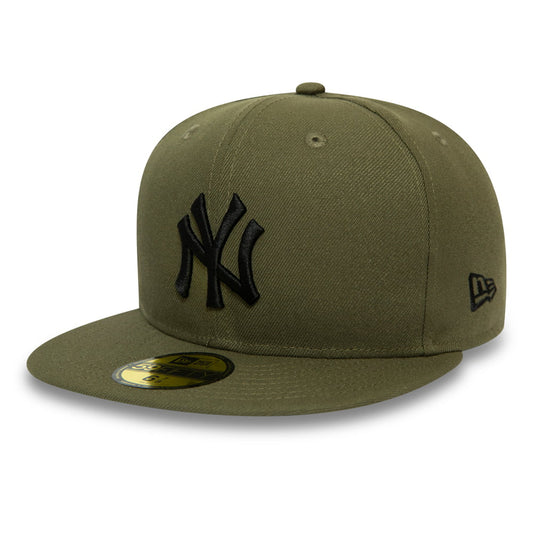 New Era 59FIFTY New York Yankees Baseball Cap League Essential - Olivgrün-Schwarz
