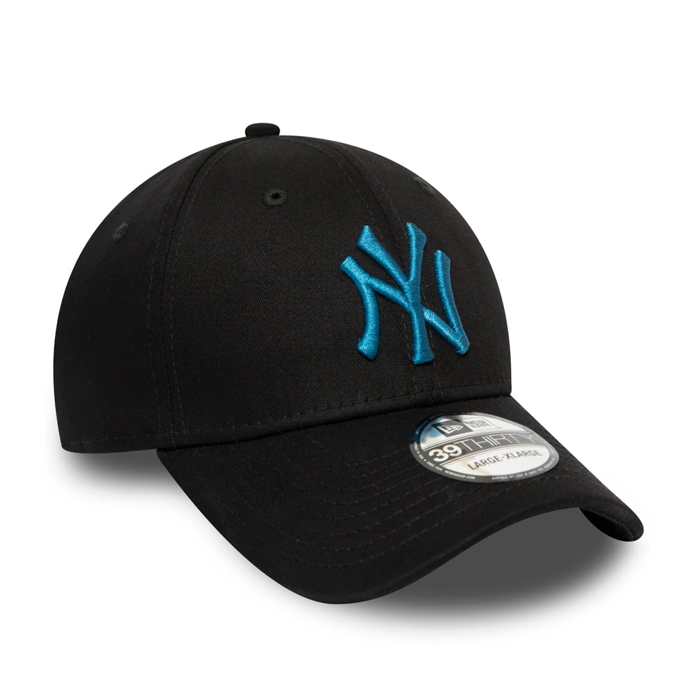 New Era 39THIRTY New York Yankees Baseball Cap - MLB League Essential II - Schwarz-Petrol
