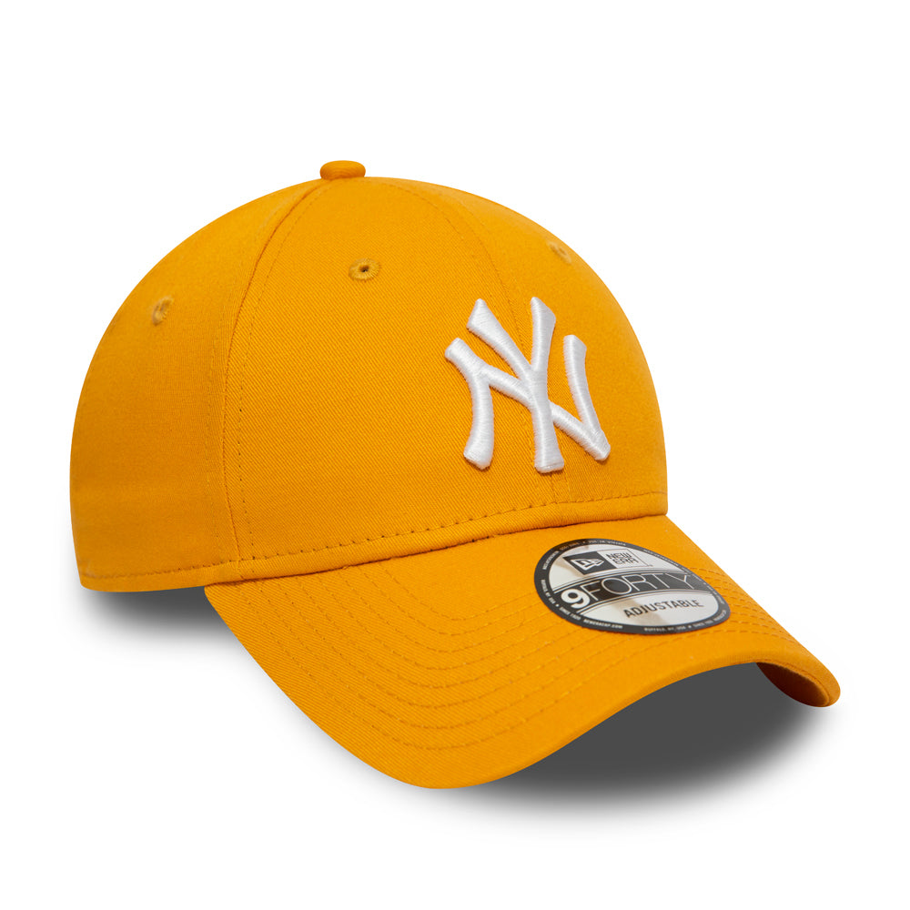New Era 9FORTY II New York Yankees Baseball Cap - MLB League Essential - Gelb-Weiß