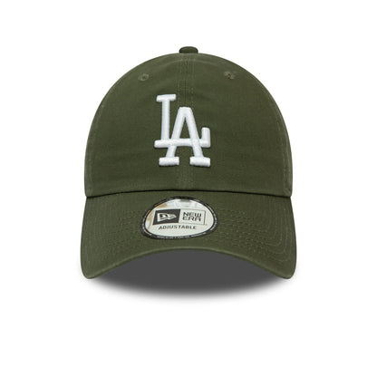 New Era 9TWENTY L.A. Dodgers Baseball Cap MLB Washed Casual Classic - Olivgrün-Weiß