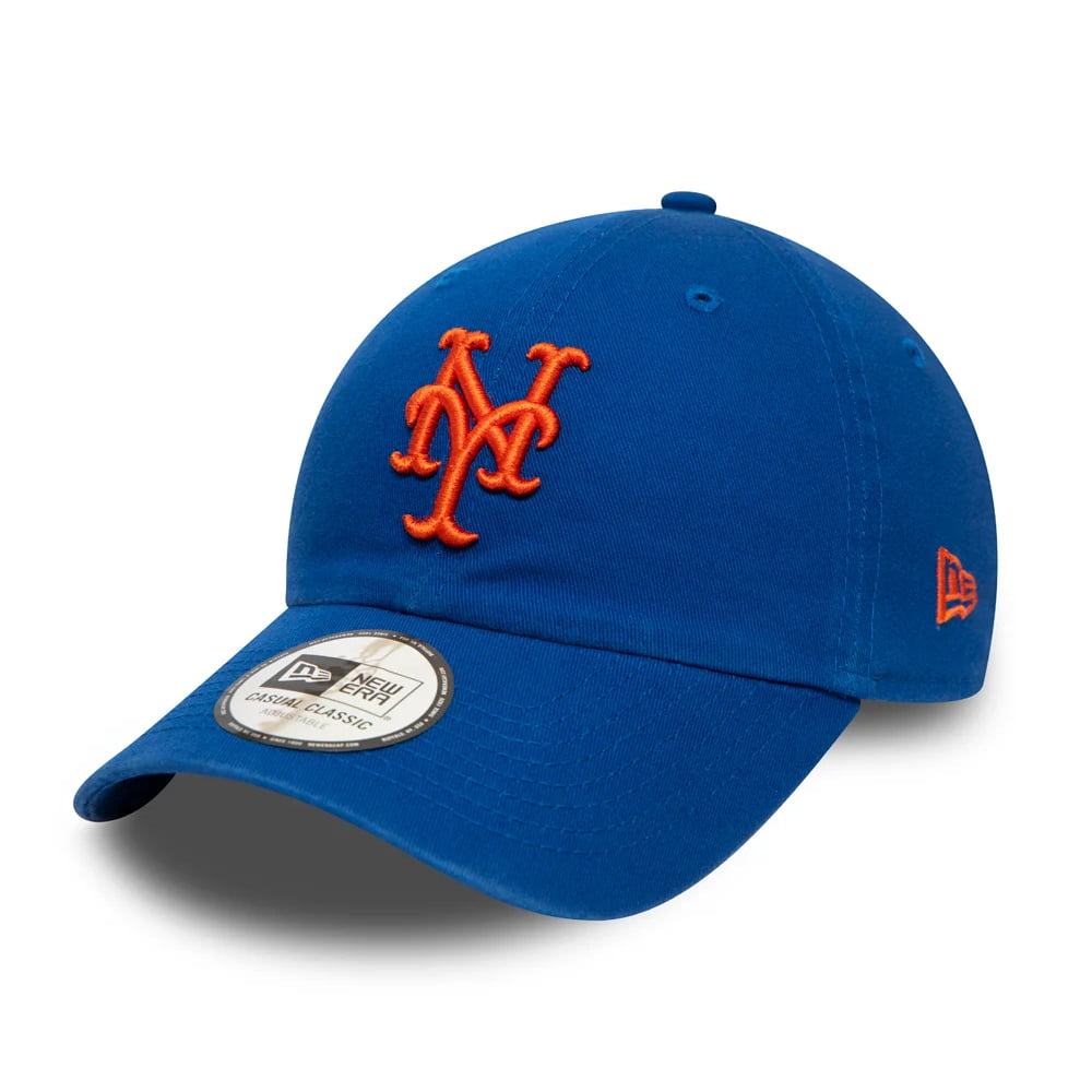 New Era 9TWENTY New York Mets Baseball Cap MLB Washed Casual Classic - Blau