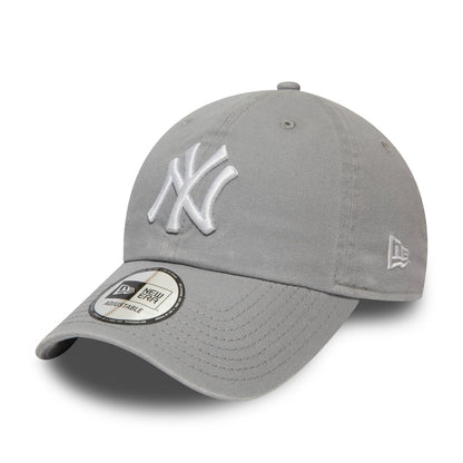 New Era 9TWENTY New York Yankees Baseball Cap - MLB Washed Casual Classic - Grau