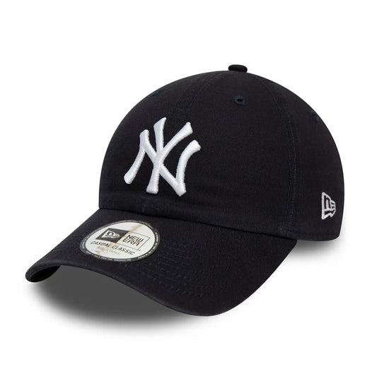 New Era 9TWENTY New York Yankees Baseball Cap - MLB Washed Casual Classic - Marineblau-Weiß