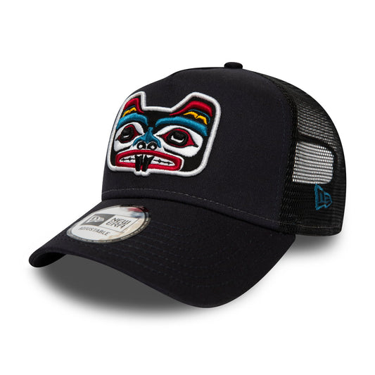 New Era Bär Tattoo Trucker Cap - Marineblau