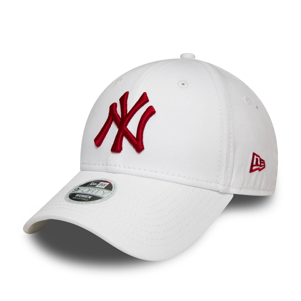 New Era Damen 9FORTY New York Yankees Baseball Cap - MLB League Essential - Weiß