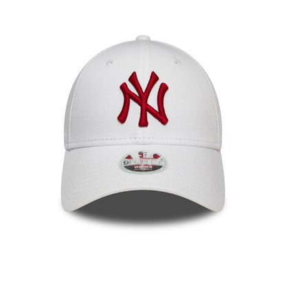 New Era Damen 9FORTY New York Yankees Baseball Cap - MLB League Essential - Weiß