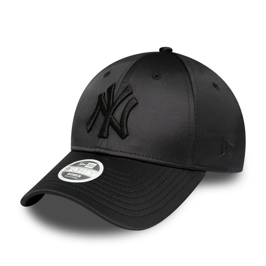 New Era 9FORTY New York Yankees Baseball Cap MLB Satin - Schwarz