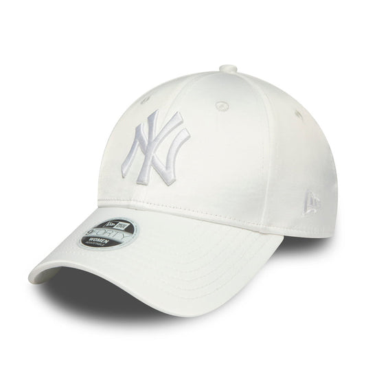 New Era 9FORTY New York Yankees Baseball Cap MLB Satin - Weiß