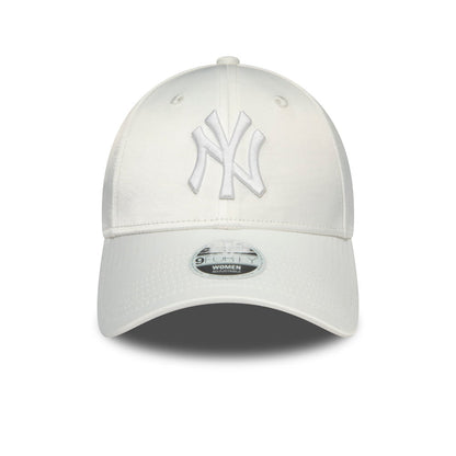 New Era 9FORTY New York Yankees Baseball Cap MLB Satin - Weiß
