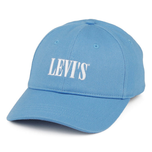 Levi's Serif Logo Baseball Cap aus Baumwolle - Blau Etikett ohne Aufschrift