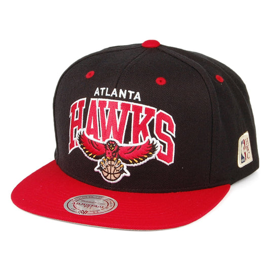Mitchell & Ness Atlanta Hawks Snapback Cap NBA Arch 2 Tone - Schwarz-Rot
