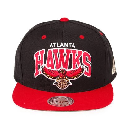 Mitchell & Ness Atlanta Hawks Snapback Cap NBA Arch 2 Tone - Schwarz-Rot
