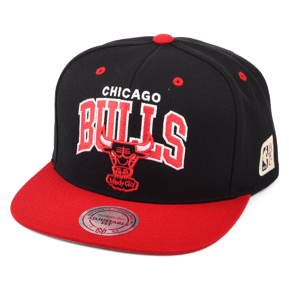 Mitchell & Ness Chicago Bulls Snapback Cap NBA Arch 2 Tone - Schwarz-Rot