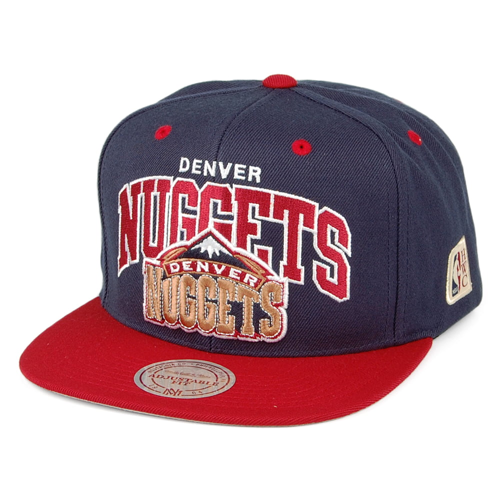 Mitchell & Ness Denver Nuggets Snapback Cap NBA Arch 2 Tone - Marineblau-Burgunderrot
