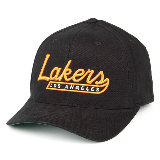 Mitchell & Ness L.A. Lakers Snapback Cap NBA Vintage Tailscript 110 - Schwarz