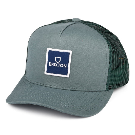 Brixton Alpha Block NetPlus MP Trucker Cap - Grün