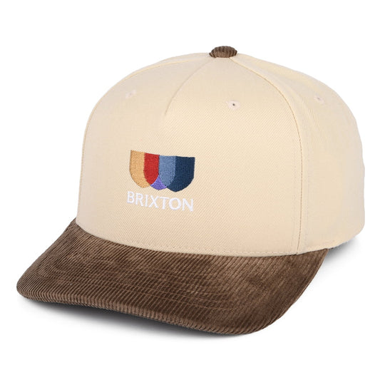 Brixton Alton MP Kord Snapback Cap - Beige-Braun