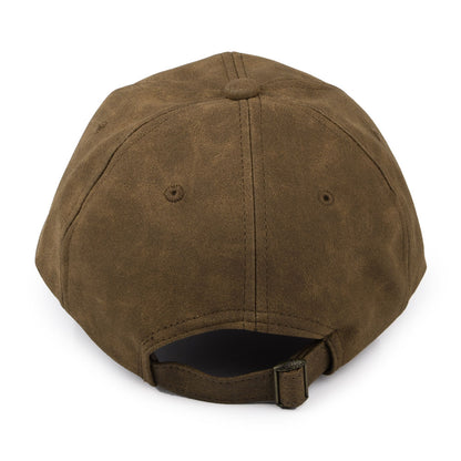 Dorfman Pacific Unstrukturierte Verwitterte Kunstleder Baseball Cap - Braun