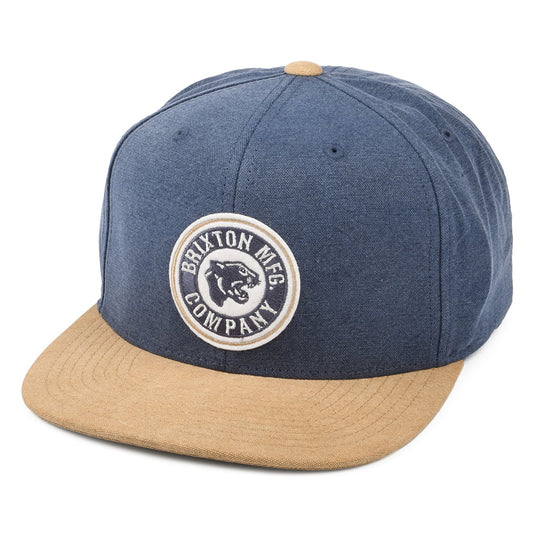 Brixton Forte X MP Snapback Cap - Blau-Khaki