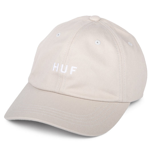 HUF Original Logo Baseball Cap mit gebogenem Visier aus Baumwolle - Steingrau
