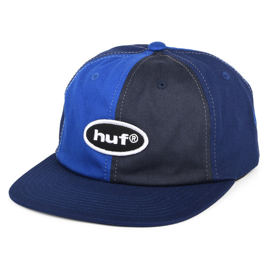 HUF 99 Logo 6 Paneelen Baseball Cap - Marineblau