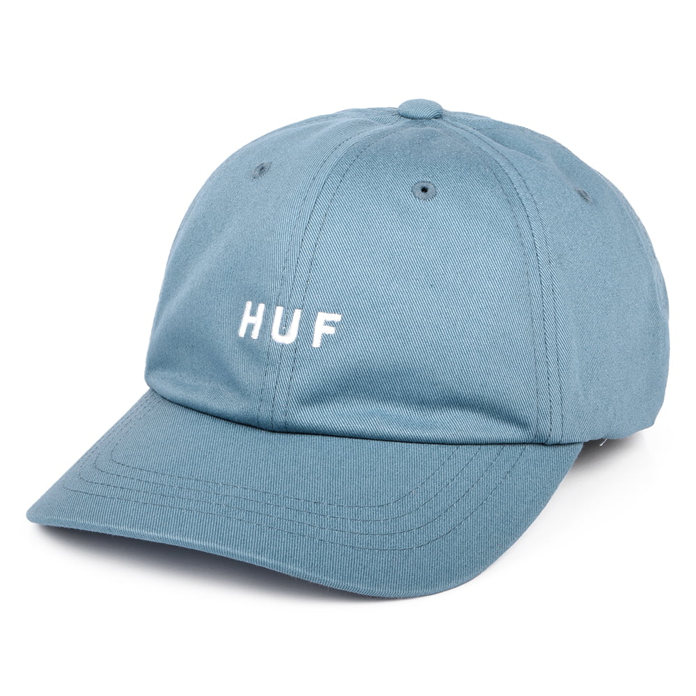 HUF Original Logo Baseball Cap mit gebogenem Visier aus Baumwolle - Hellblau