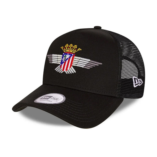 New Era Atletico Madrid Trucker Cap Winged Crest - Schwarz