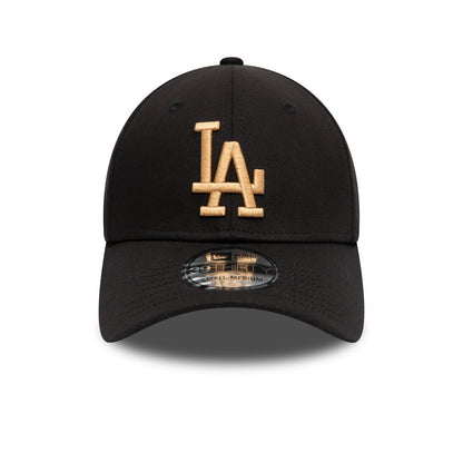 New Era 39THIRTY L.A. Dodgers Baseball Cap - MLB League Essential - Schwarz-Gold