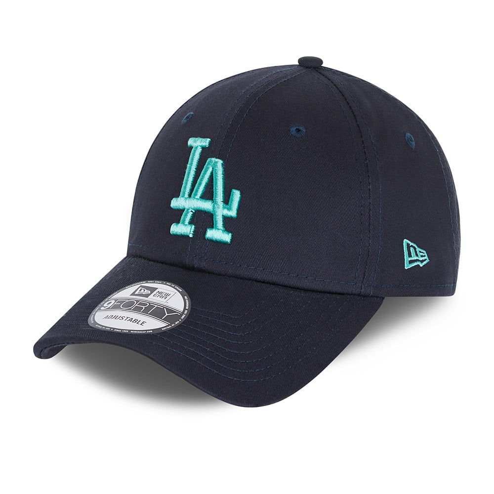 New Era 9FORTY L.A. Dodgers Baseball Cap - MLB League Essential - Marineblau-Cyan