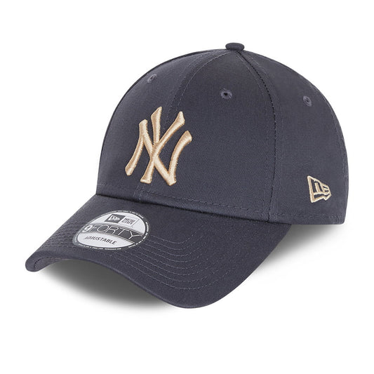 New Era 9FORTY II New York Yankees Baseball Cap - MLB League Essential - Graphitgrau-Stein