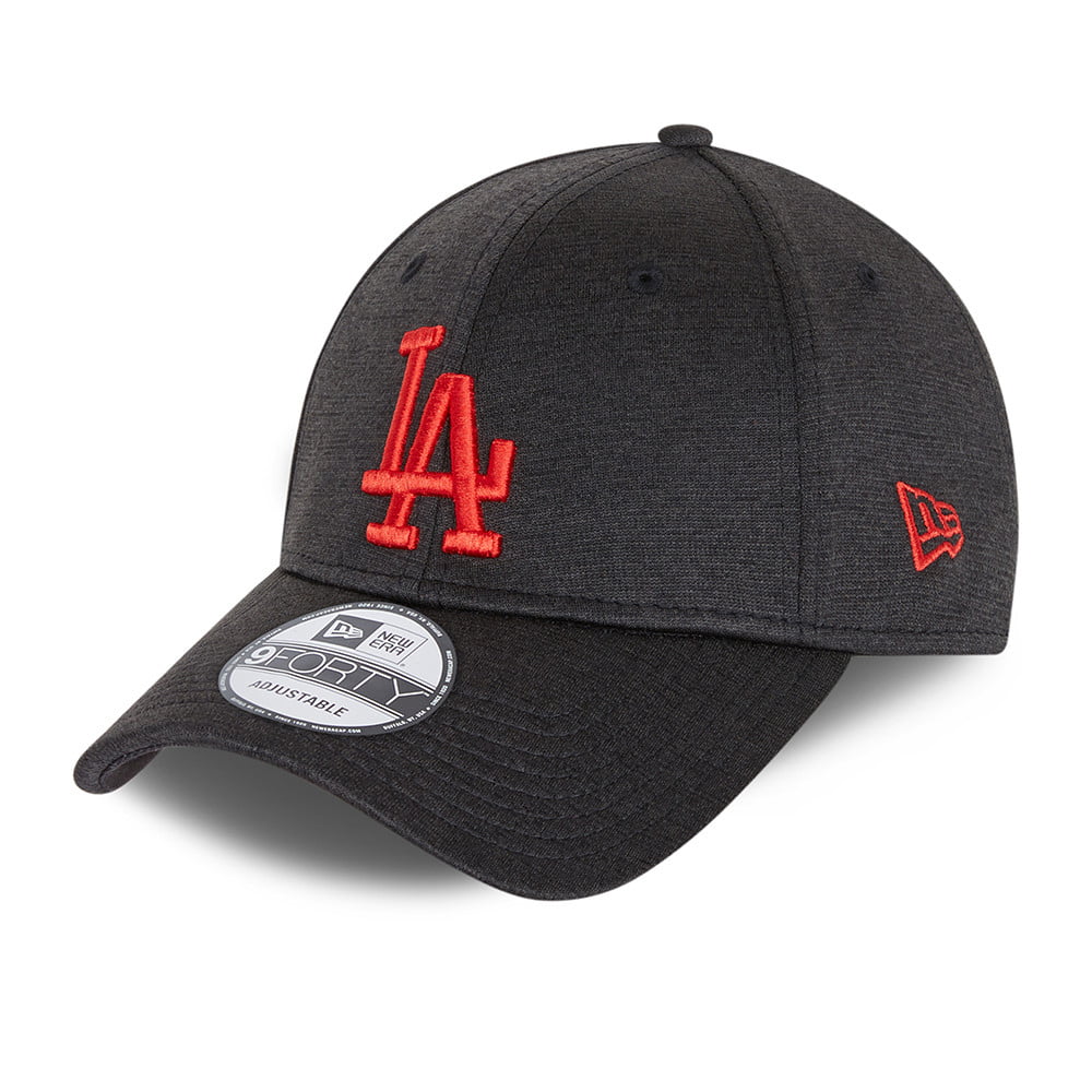 New Era 9FORTY L.A. Dodgers Baseball Cap MLB Shadow Tech - Dunkelgrau-Rot