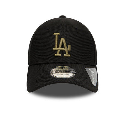 New Era 9FORTY L.A. Dodgers Baseball Cap - MLB Diamond Era - Schwarz-Olivgrün
