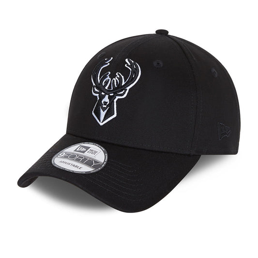 New Era 9FORTY Milwaukee Bucks Snapback Cap NBA Black Base - Schwarz