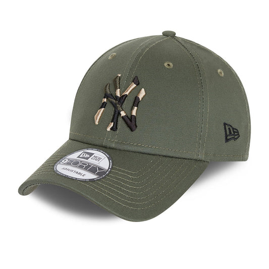 New Era 9FORTY New York Yankees Baseball Cap - MLB Camo Infill - Olivgrün