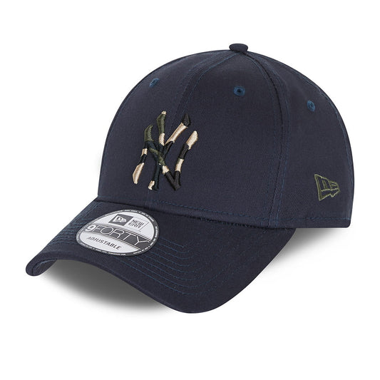 New Era 9FORTY New York Yankees Baseball Cap - MLB Camo Infill - Marineblau