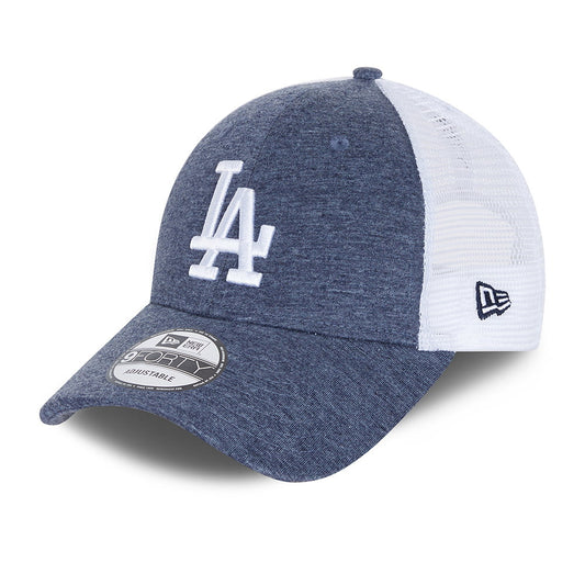 New Era 9FORTY L.A. Dodgers Trucker Cap MLB Home Field - Marineblau Meliert