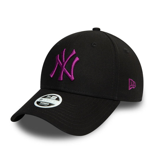 New Era Damen 9FORTY New York Yankees Baseball Cap - MLB Colour Essential - Schwarz - Lila