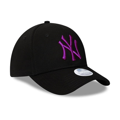 New Era Damen 9FORTY New York Yankees Baseball Cap - MLB Colour Essential - Schwarz - Lila