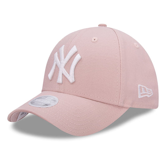 New Era Damen 9FORTY New York Yankees Baseball Cap - MLB Colour Essential - Pink-Weiß