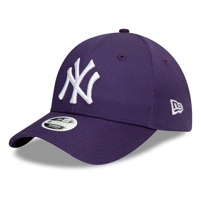 New Era Damen 9FORTY New York Yankees Baseball Cap - MLB Colour Essential - Lila-Weiß