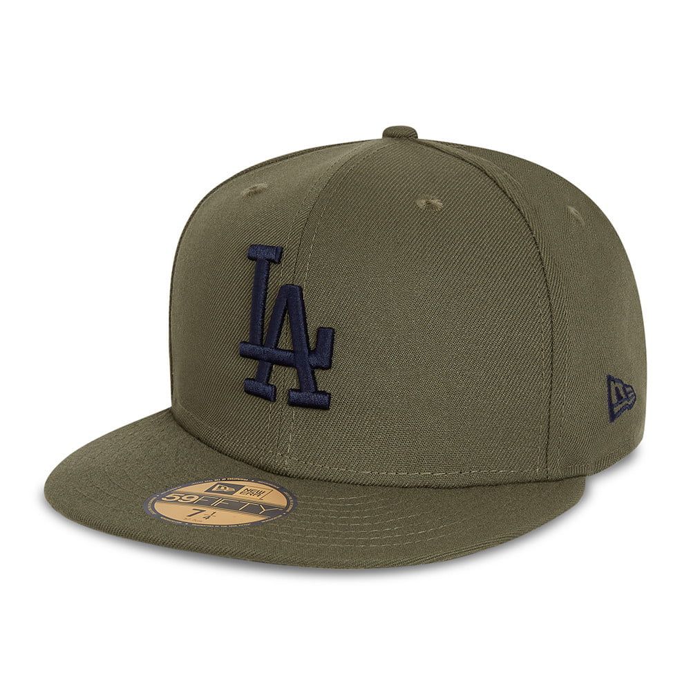 New Era 59FIFTY L.A. Dodgers Baseball Cap - MLB League Essential - Olivgrün-Marineblau